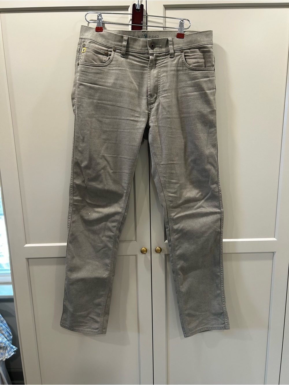 Duck Head Men's Light Green Slim Straight Jeans 32